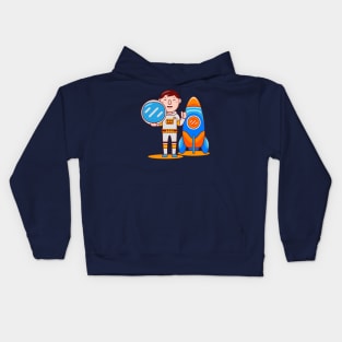 Cute Astronaut Cartoon Kids Hoodie